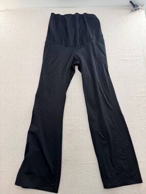 High-Rise Maternity Black Flare Yoga Pants